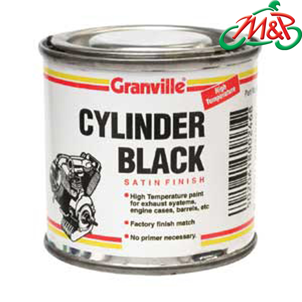 1 x CYLINDER POT BLACK PAINT 100ml High Temperature for exhaust