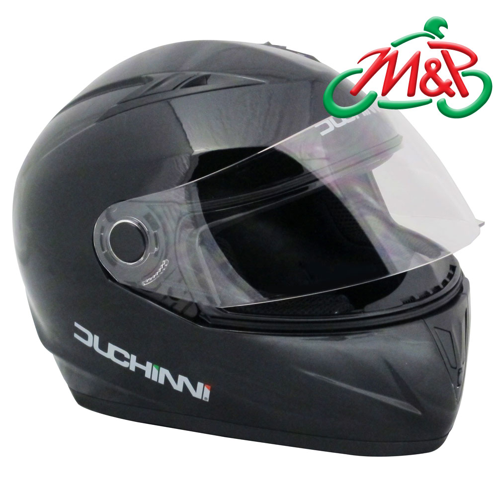 New Duchinni D832 Gloss Black Full Face Motorcycle Helmet Extra Large